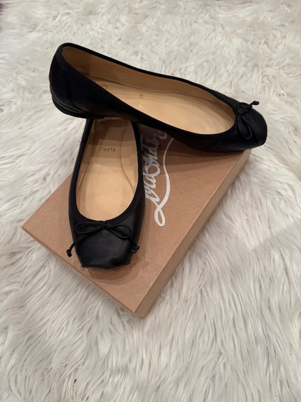Christian Louboutin Rosella black flats, size 38.5
